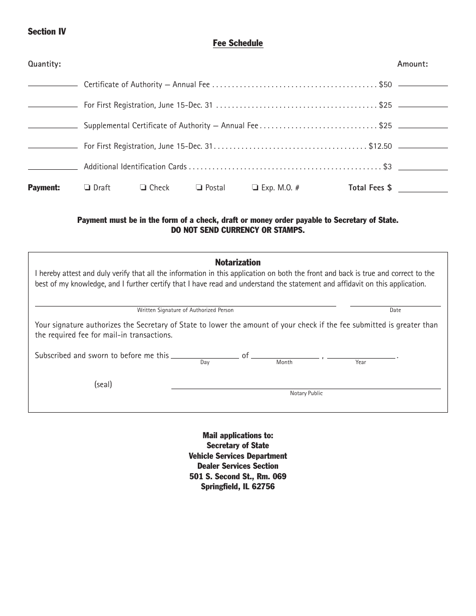 Form RT DS38 Repairer, Rebuilder, Automotive Parts Recycler, Scrap Processor or Auctioneer Application - Illinois, Page 4