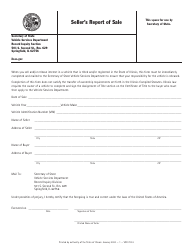 Document preview: Form VSD703 Seller's Report of Sale - Illinois