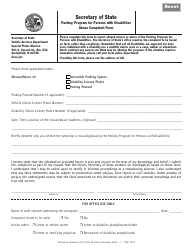 Document preview: Form VSD772 Parking Program for Persons With Disabilities Abuse Complaint Form - Illinois