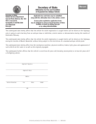 Document preview: Form VSD846 Affirmation for Use and Condition of Expanded-Use Antique Vehicle - Illinois