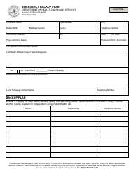 Form SFN926 Emergency Backup Plan - North Dakota