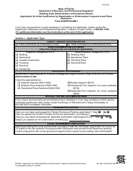 Form DBPR BCAIB1 Application for Initial Certification by Examination or Endorsement - Inspectors and Plans Examiners - Florida, Page 7