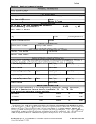 Form DBPR BCAIB1 Application for Initial Certification by Examination or Endorsement - Inspectors and Plans Examiners - Florida, Page 8