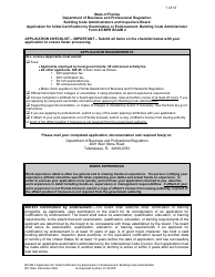 Form DBPR BCAIB2 Application for Initial Certification by Examination or Endorsement - Building Code Administrator - Florida, Page 2