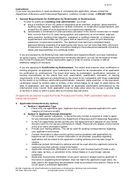 Form DBPR BCAIB2 Application for Initial Certification by Examination or Endorsement - Building Code Administrator - Florida, Page 3