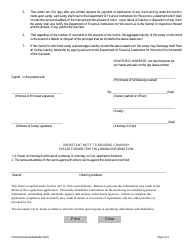 Form CRED202 Fundraising Counsel Bond - Wisconsin, Page 2