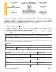 Form CRED2840 Application for Registration as a Professional Employer Group or a Professional Employer Organization - Wisconsin