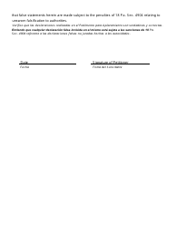 Motion and Order for Continuance - Civil - Luzerne County, Pennsylvania (English/Spanish), Page 4