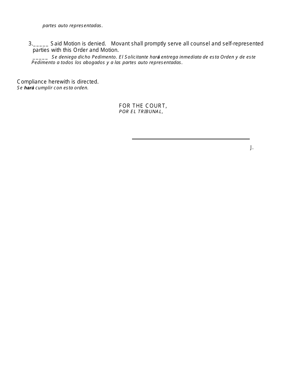 Luzerne County, Pennsylvania Motion and Order for Continuance Civil