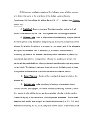 Trial Management Order (Non-jury) - Luzerne County, Pennsylvania, Page 2