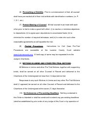 Trial Management Order (Non-jury) - Luzerne County, Pennsylvania, Page 4