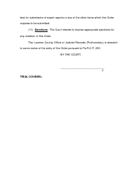 Trial Management Order (Non-jury) - Luzerne County, Pennsylvania, Page 5