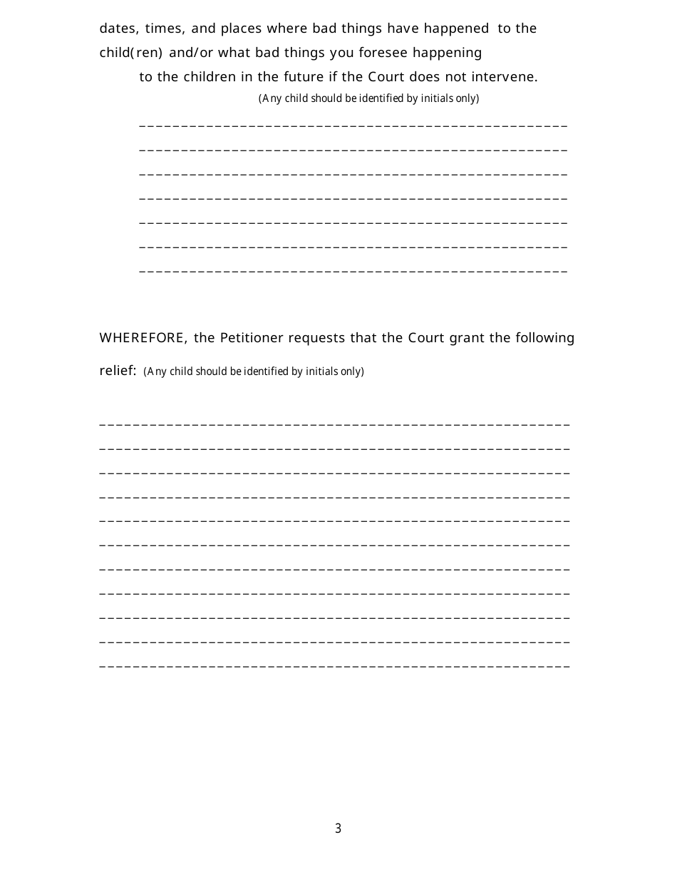 Petition for Special Relief in Custody - Luzerne County, Pennsylvania, Page 3
