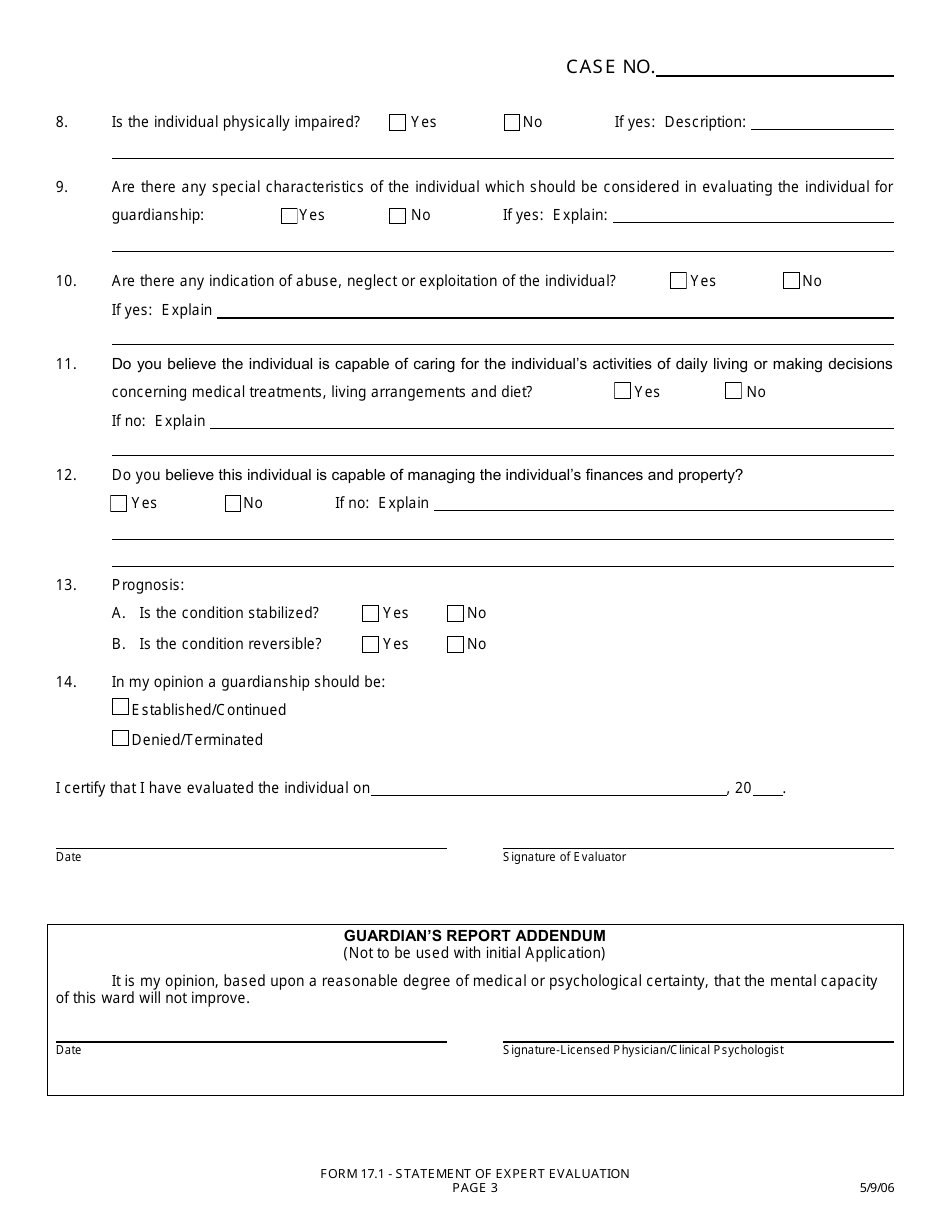 Form 17.1 Statement of Expert Evaluation - Greene County, Ohio, Page 3