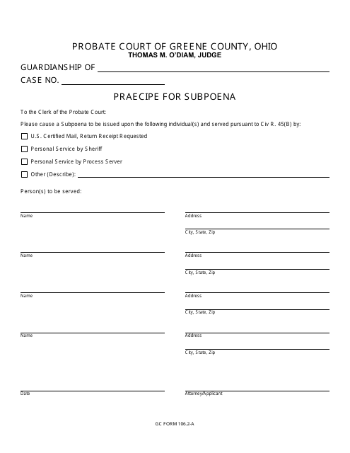 GC Form 106.2-A  Printable Pdf