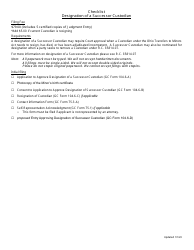 Document preview: Checklist for Designation of a Successor Custodian - Greene County, Ohio