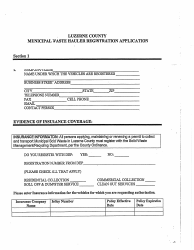 Municipal Waste Hauler Registration Application - Luzerne County, Pennsylvania, Page 3