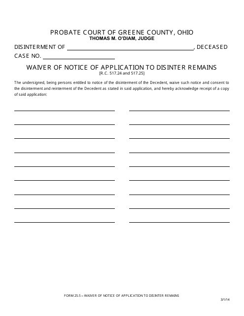 Form 25.5  Printable Pdf