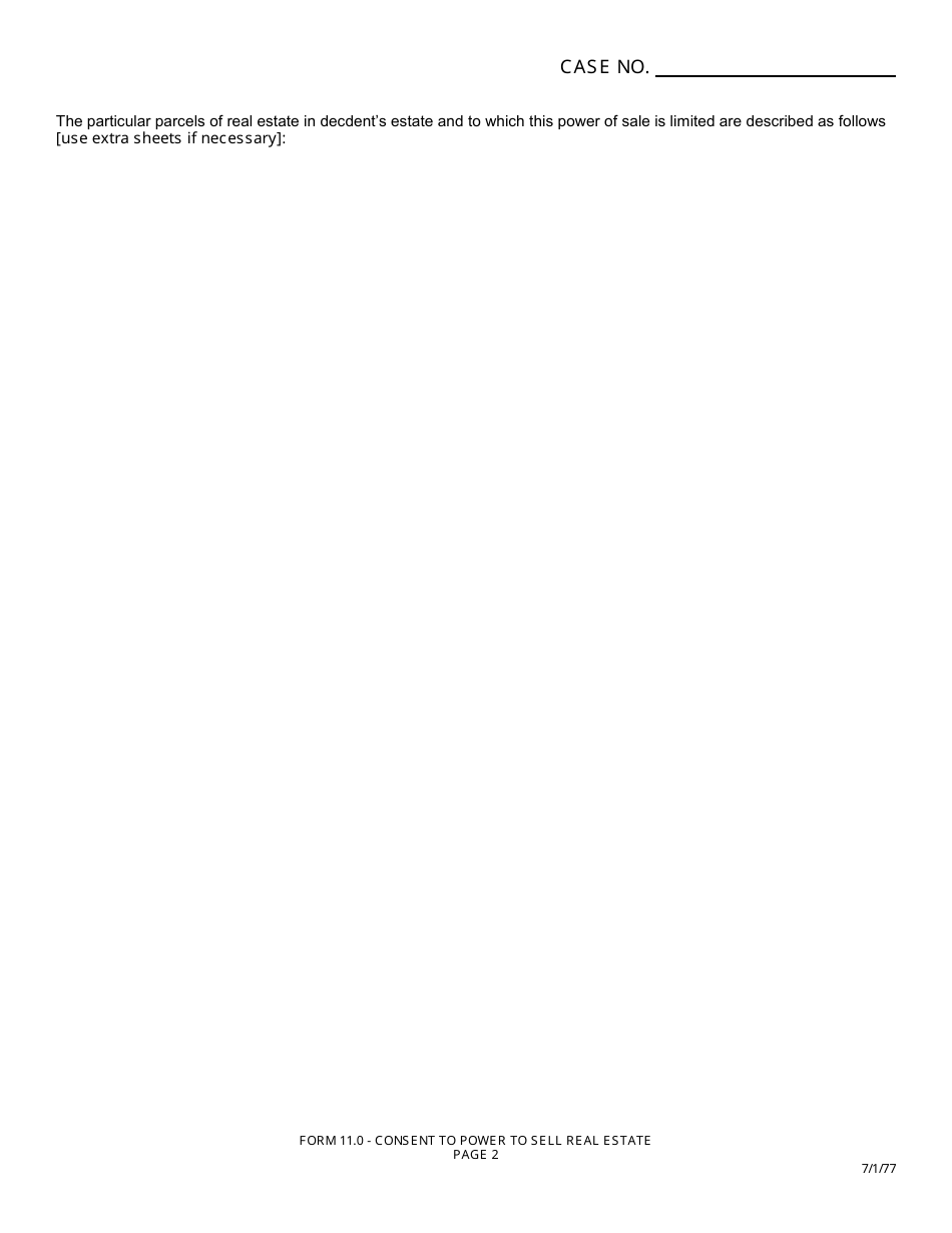 Form 11.0 Consent to Power to Sell Real Estate - Greene County, Ohio, Page 2