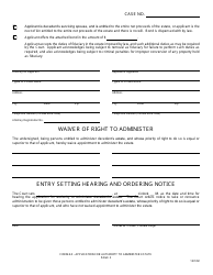 Form 4.0 Application for Authority to Administer Estate - Greene County, Ohio, Page 2
