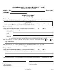 Document preview: GC Form 64.2-C Status Report - Greene County, Ohio