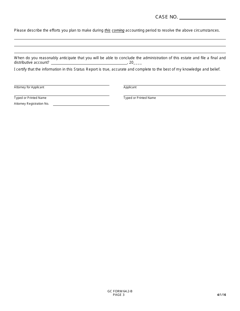 GC Form 64.2-B Status Report - Greene County, Ohio, Page 3