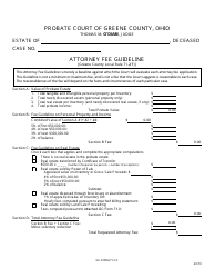 Document preview: GC Form 71.2-C Attorney Fee Guideline - Greene County, Ohio