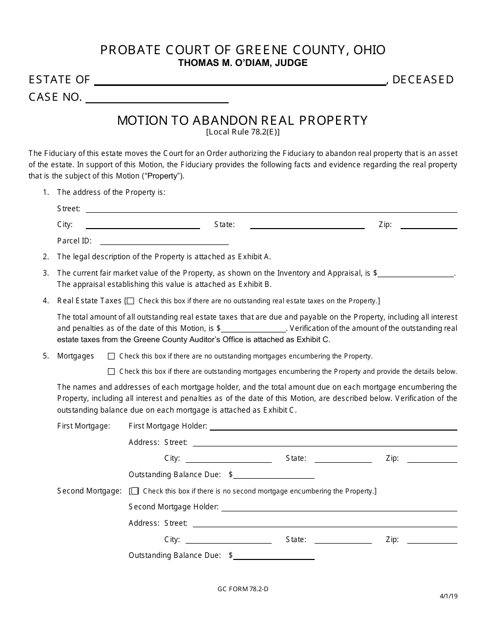 GC Form 78.2D Fill Out, Sign Online and Download Fillable PDF