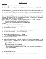 Document preview: Checklist for Initial Filing of Guardianship of a Minor - Greene County, Ohio