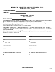 Document preview: Form 15.3 Guardian's Bond - Greene County, Ohio