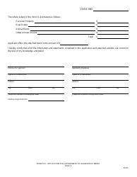 Form 16.0 Application for Appointment of Guardian of Minor - Greene County, Ohio, Page 2