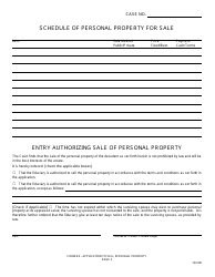 Form 9.0 Application to Sell Personal Property - Greene County, Ohio, Page 2