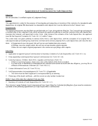 Document preview: Checklist for Appointment of Commissioner for Safe Deposit Box - Greene County, Ohio