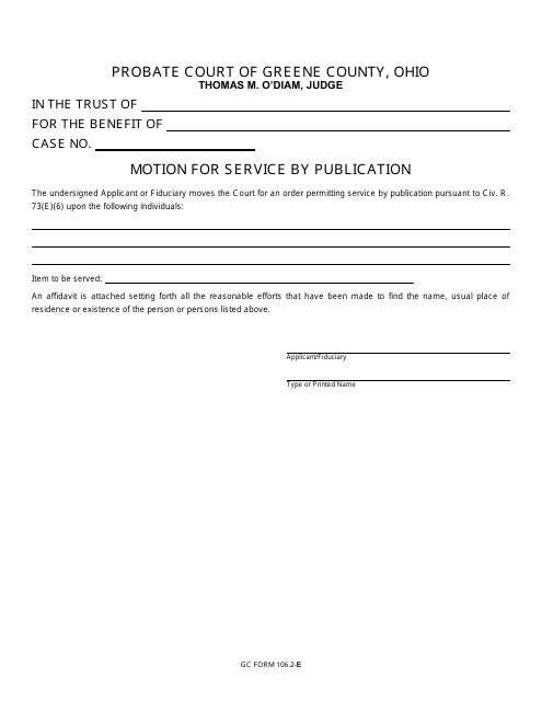 GC Form 106.2-E  Printable Pdf