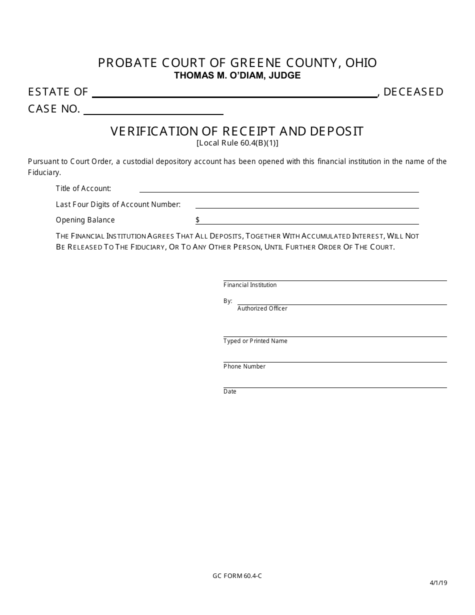 GC Form 60.4C Fill Out, Sign Online and Download Fillable PDF