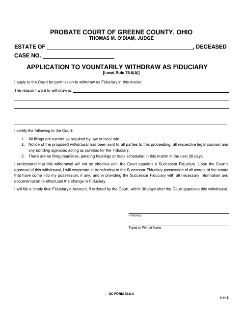 GC Form 78.8-A  Printable Pdf