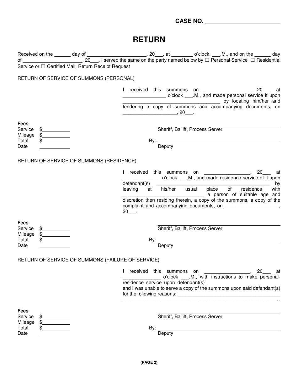 Summons on Amended Complaint (Rule 4  Rule 15 Ohio Rules of Civil Procedure) - Greene County, Ohio, Page 2
