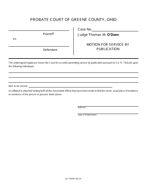 GC Form 106.2-E  Printable Pdf