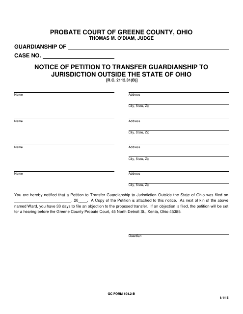 GC Form 104.2-B  Printable Pdf