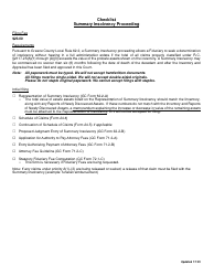 Document preview: Checklist - Summary Insolvency Proceeding - Greene County, Ohio