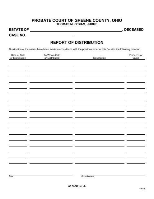 GC Form 101.1-D  Printable Pdf