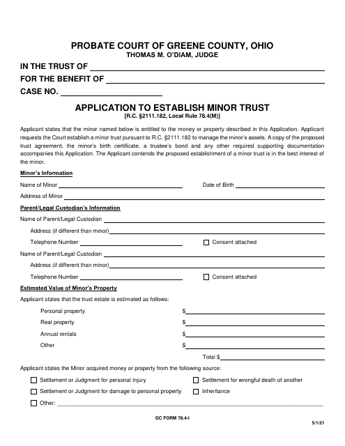 GC Form 78.4-I  Printable Pdf