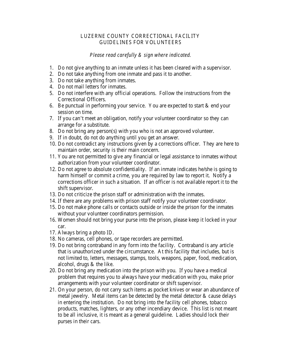 Volunteer Application - Luzerne County, Pennsylvania, Page 4