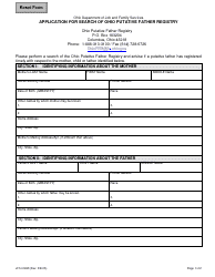 Document preview: Form JFS01695 Application for Search of Ohio Putative Father Registry - Ohio
