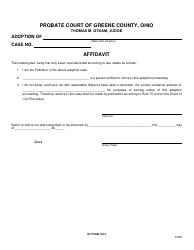 Document preview: GC Form 103.3 Affidavit - Greene County, Ohio