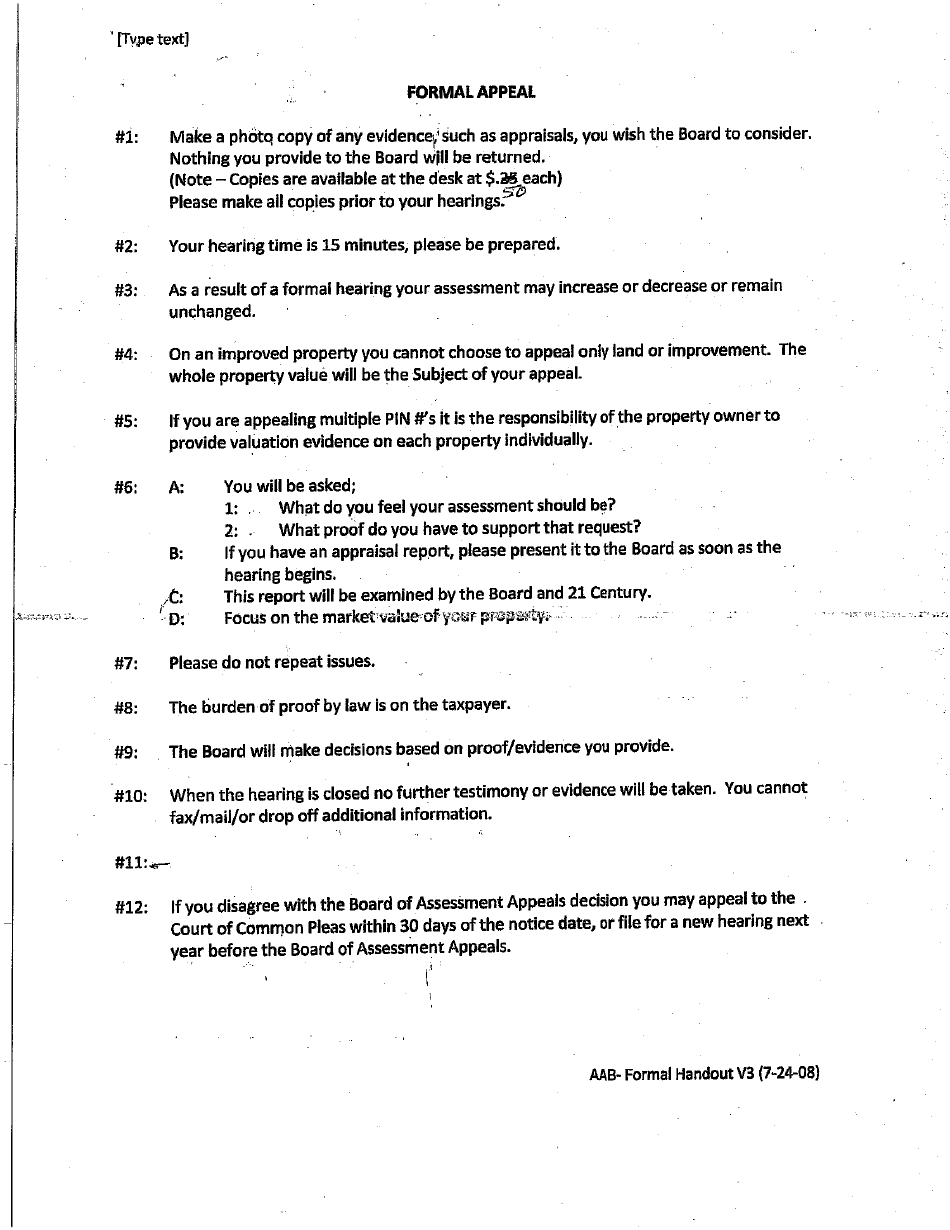 Luzerne County, Pennsylvania Petition for Appeal From the Decision of