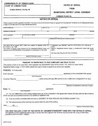 Document preview: Form AOPC312-05 Notice of Appeal From Magistrate District Judge Judgment - Luzerne County, Pennsylvania