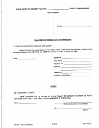 Document preview: Form E-9F-2 Praecipe for Termination of Supersedeas - Luzerne County, Pennsylvania