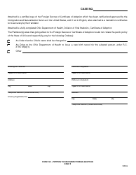 Form 19.2 Petition to Recognize Foreign Adoption - Greene County, Ohio, Page 2