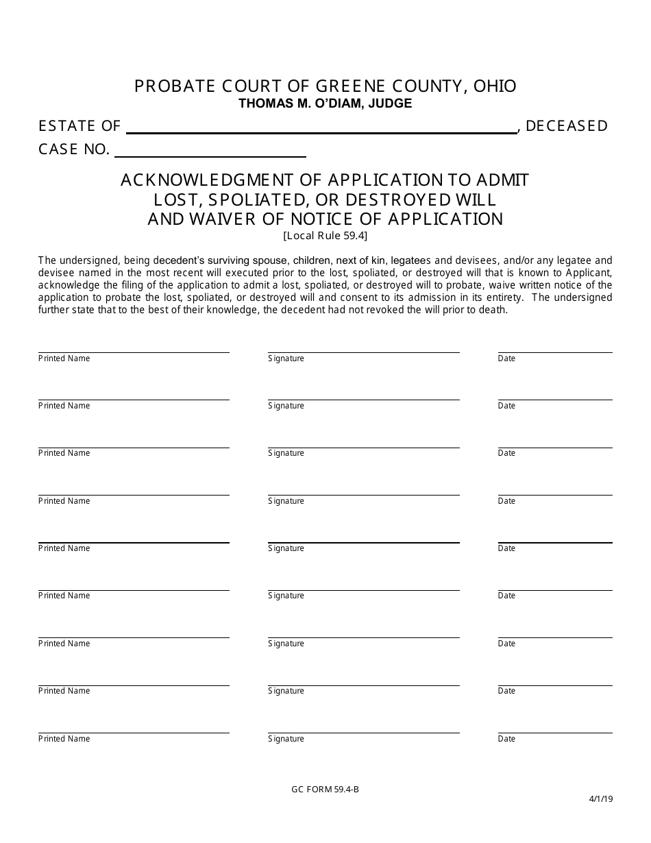 Form 59 Example GC Form 59.4-B - Fill Out, Sign Online and Download Fillable PDF ...